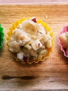 素朴なおやつ☆チーズさつまいも蒸しパン-レシピのメイン写真