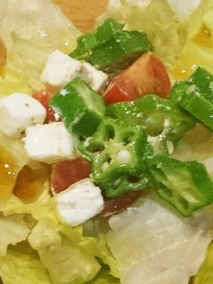 あまりトマトとオクラのサラダ-レシピのメイン写真