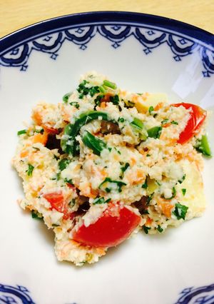 マヨなしでも美味しい♪おからのベジサラダ-レシピのメイン写真