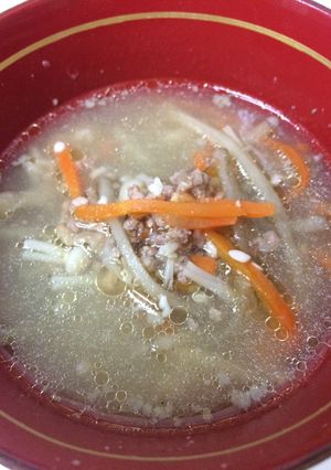 カットごぼう活用えのきと豚肉のお味噌汁-レシピのメイン写真