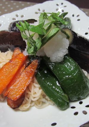揚げだし夏野菜乗っけ 冷やし塩らーめん-レシピのメイン写真