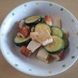 簡単 ズッキーニと竹輪のイタリア風炒め