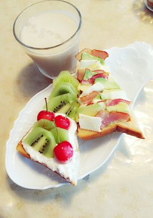 おしゃれ朝ごはん オープンサンドイッチ-レシピのメイン写真