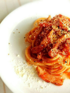 ベーコンとトマトのパスタ-レシピのメイン写真