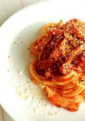 ベーコンとトマトのパスタ-レシピのメイン写真