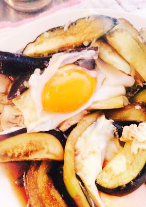 【簡単10分】甘辛なすびと目玉焼き-レシピのメイン写真