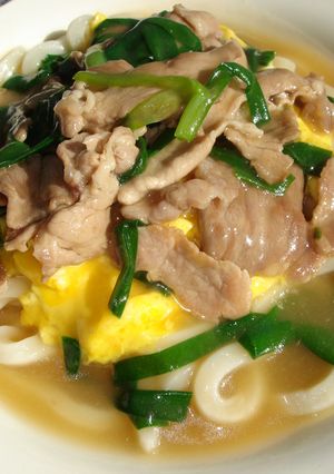 豚ニラ玉のあんかけうどん-レシピのメイン写真