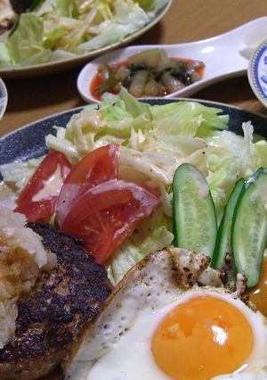 キャベツの入った美味しいハンバーグ！-レシピのメイン写真
