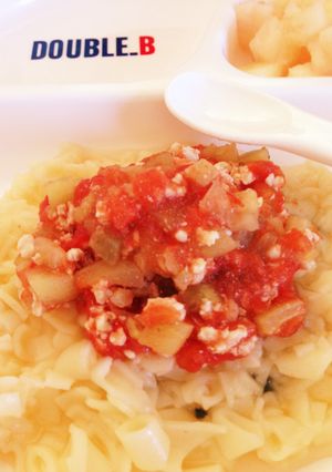 離乳食後期 トマトとナスのパスタ-レシピのメイン写真