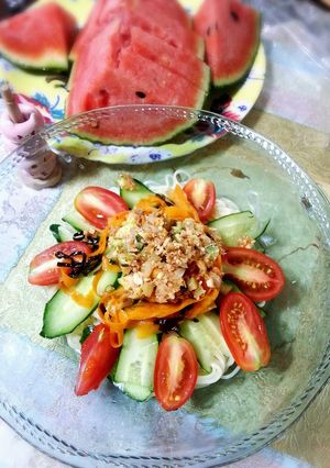 今年も始めました＊鰹節香る和風冷やし中華-レシピのメイン写真