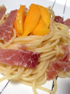 マンゴーと生ハムの冷製パスタ-レシピのメイン写真