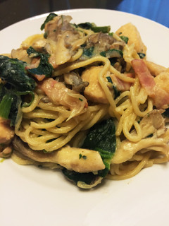 鶏肉と豆乳のクリームパスタ-レシピのメイン写真