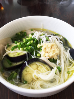 ナスと豚肉入りオリーブオイル煮麺-レシピのメイン写真