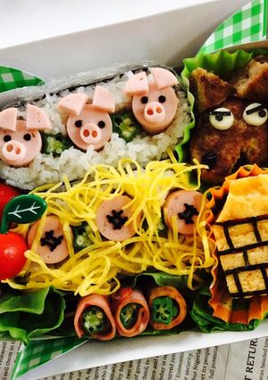 絵本『3匹のこぶた』 おにぎらず-レシピのメイン写真