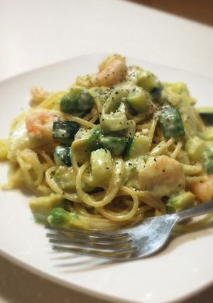エビとアボカドのクリームパスタ-レシピのメイン写真