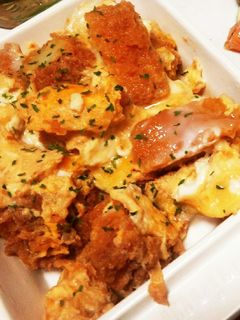 夕飯の余りで!カツの玉子とじ-レシピのメイン写真