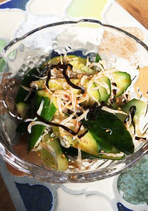 晩酌のお供に♬ 胡瓜とシラスの昆布和え☆-レシピのメイン写真