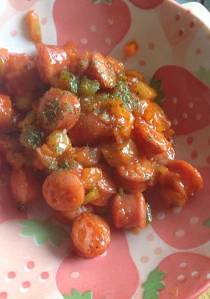ウインナーと野菜のケチャップ炒め-レシピのメイン写真