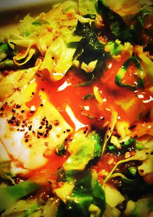 キャベツたっぷり♪ 目玉焼き-レシピのメイン写真