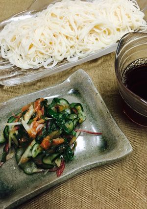 薬味種でシャキシャキさっぱり素麺-レシピのメイン写真