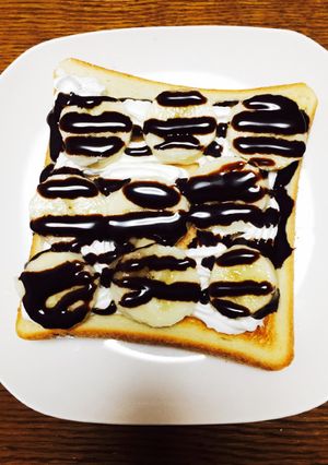 チョコバナナクリームトースト-レシピのメイン写真