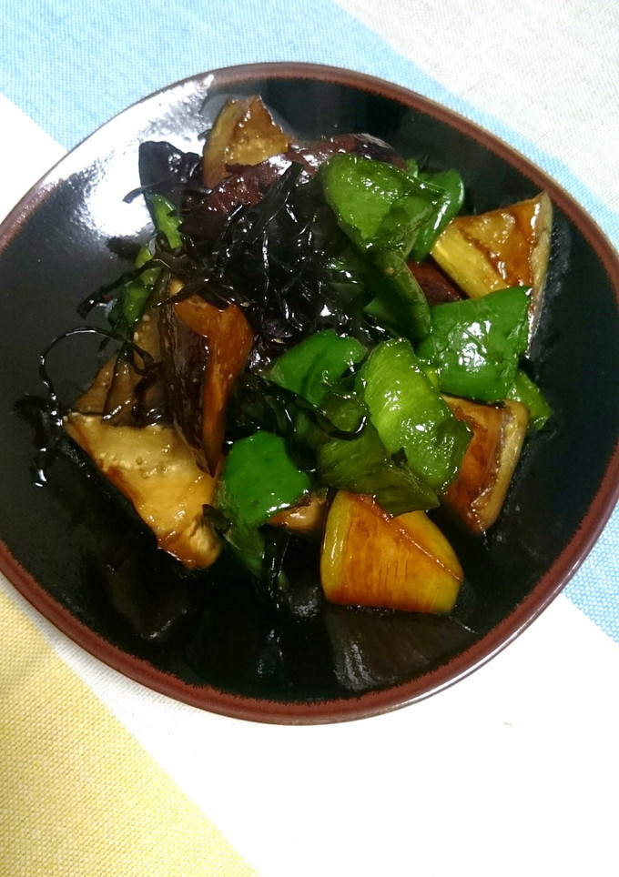 甘辛☆茄子とピーマンの塩昆布炒め-レシピのメイン写真