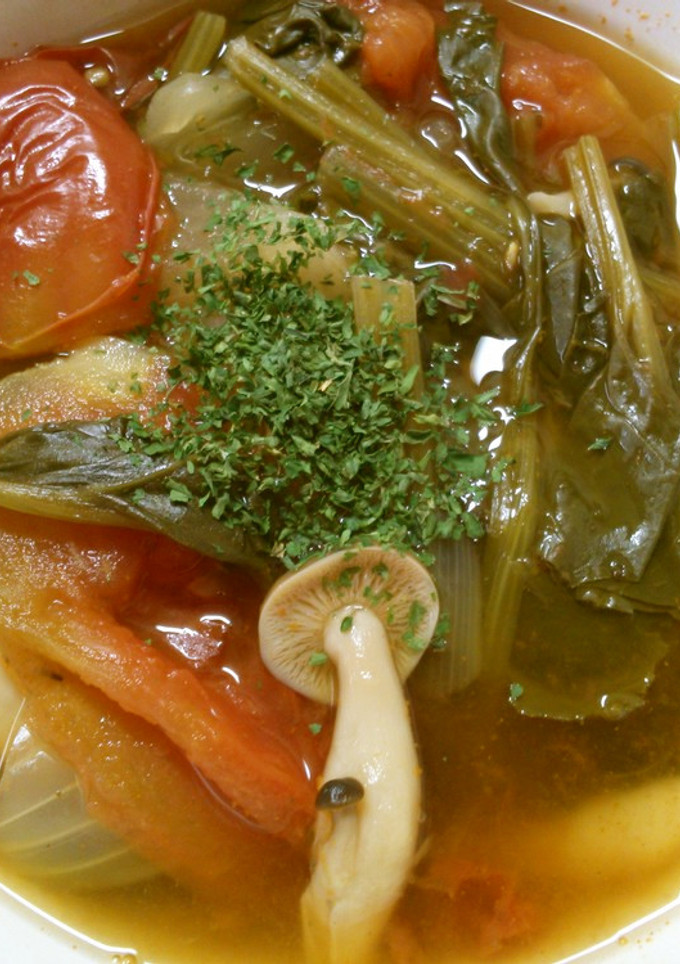 簡単 ほうれん草 トマトのコンソメスープ-レシピのメイン写真