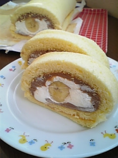 チョコバナナなロールケーキ-レシピのメイン写真