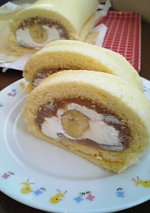 チョコバナナなロールケーキ-レシピのメイン写真