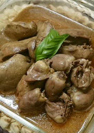 鶏レバーとハツの甘辛煮。-レシピのメイン写真