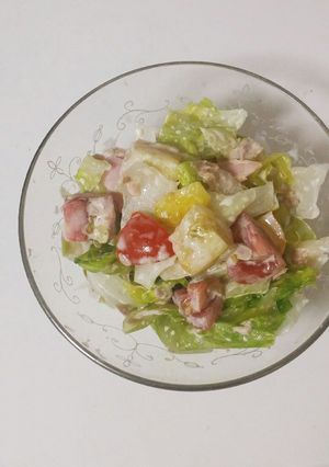 子どもと作れる！レタスシーチキンサラダ-レシピのメイン写真
