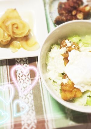 居酒屋風☆丸腸唐揚げの玉ぽん和え-レシピのメイン写真