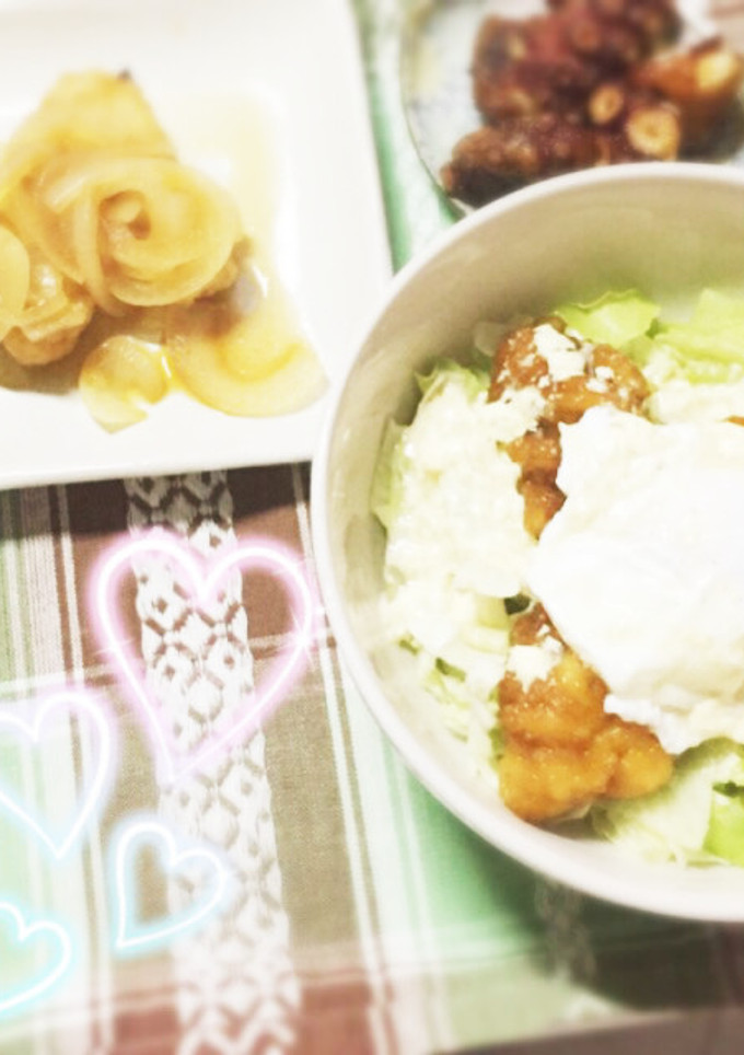 居酒屋風☆丸腸唐揚げの玉ぽん和え-レシピのメイン写真