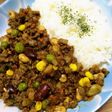 野菜たっぷりカラフルお豆のキーマカレー