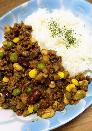 野菜たっぷりカラフルお豆のキーマカレー-レシピのメイン写真