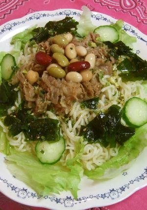 冷やしぶっかけ焼肉サラダラーメン-レシピのメイン写真