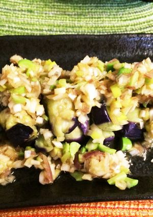 簡単！蒸しナスの薬味ダレ-レシピのメイン写真