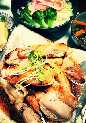 鶏モモの黒酢照り焼き♪-レシピのメイン写真