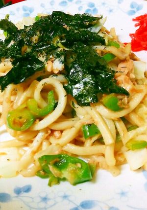 ツナと野菜の焼きうどん♪-レシピのメイン写真