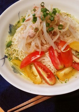 トマトともやしで冷ラーメン-レシピのメイン写真