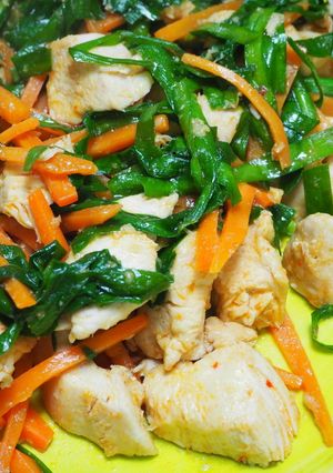 ピリ辛おかず☆にらチキ豆板醤炒め-レシピのメイン写真