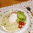 さっぱりカルボナーラ風冷やし塩らーめん。