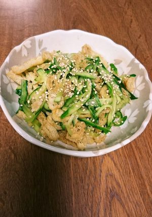 お揚げとキュウリの和え物-レシピのメイン写真