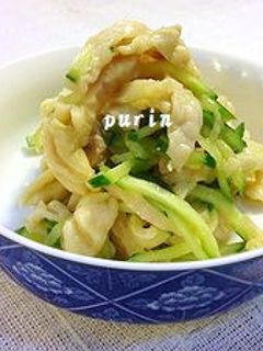 節約料理♪鶏皮とキュウリの中華和え-レシピのメイン写真