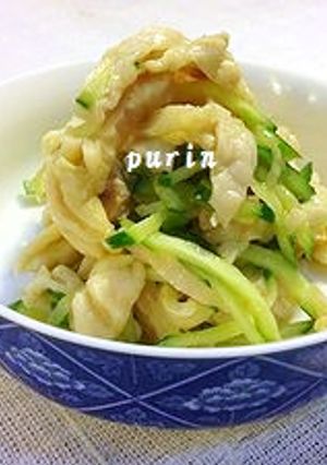 節約料理♪鶏皮とキュウリの中華和え-レシピのメイン写真