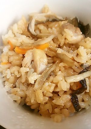 鶏肉とごぼうのシンプルな炊き込みご飯-レシピのメイン写真