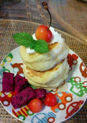 分厚い☆豆腐ホットケーキ-レシピのメイン写真