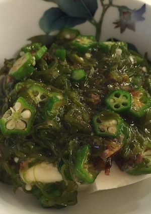 簡単！オクラとメカブのネバネバ冷や奴-レシピのメイン写真