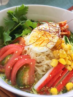タイ風冷やしぶっかけ塩ラーメン-レシピのメイン写真