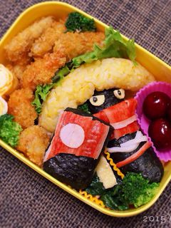 卵焼飯de妖怪ウォッチしょうブシキャラ弁-レシピのメイン写真